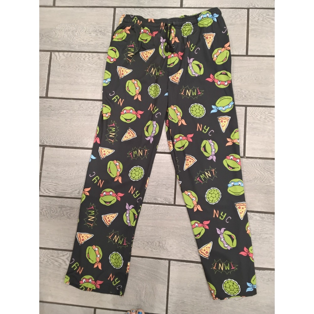 Teenage Mutant Ninja Turtles TMNT Mens Large Pajama Pants Pizza NYC Sleepwear